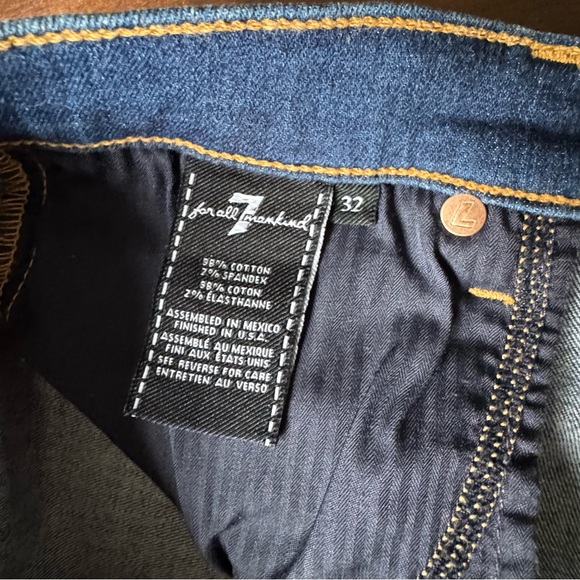 NWT 7 For All Mankind Distressed Denim Jeans 32 - Picture 13 of 14